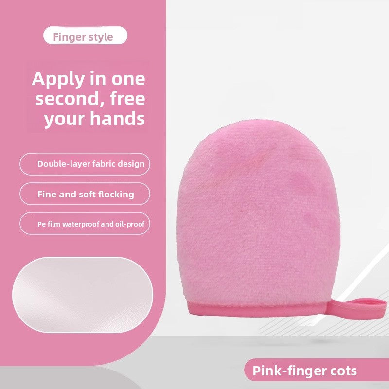 Flocking Tanning Gloves for Lotion Application