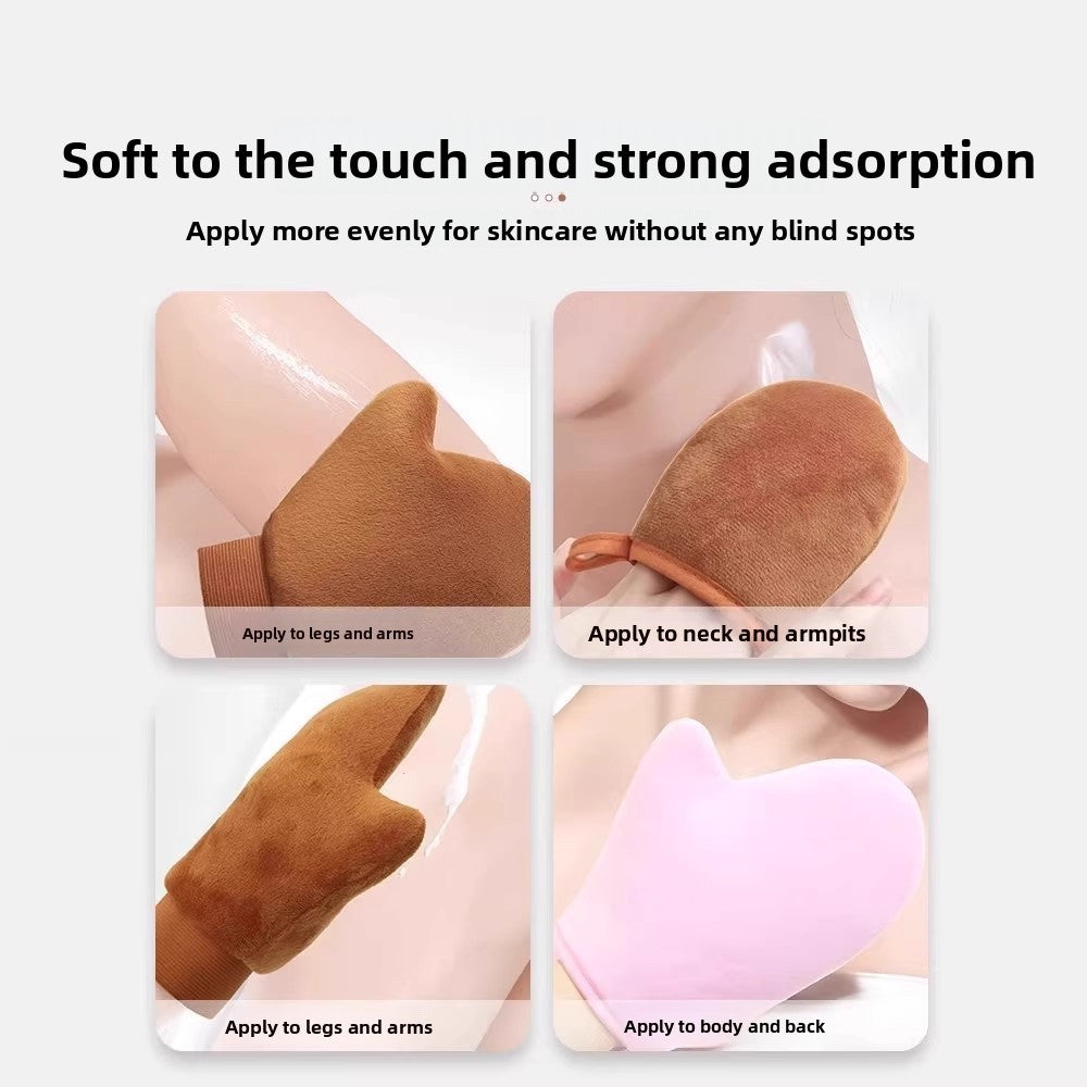 Flocking Tanning Gloves for Lotion Application